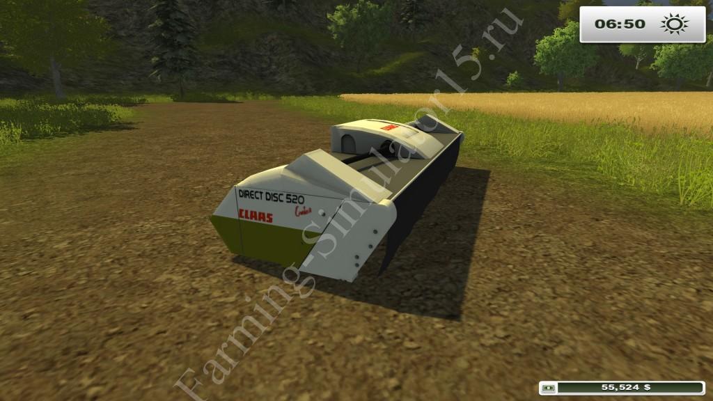 Claas Direct Disk 520 v 1.0 - мод More Realistic жатка Farming Simulator 2013, Farming Simulator 13