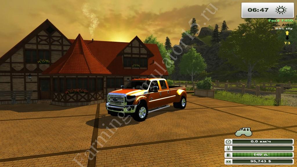 Мод легкового авто Ford F450 v 1.0 More Realistic, Farming Simulator 2013, Farming Simulator 13