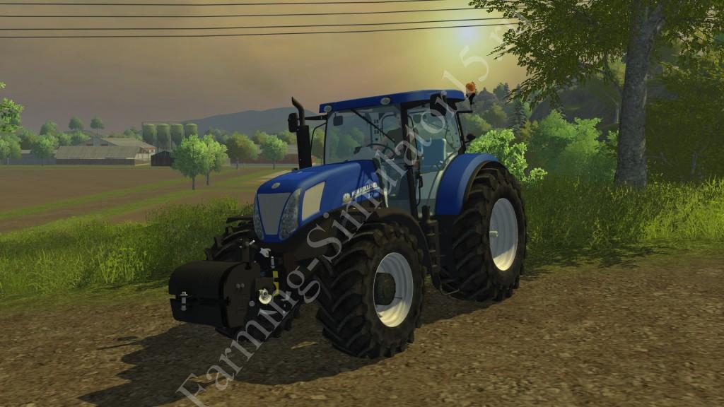 Мод трактора New Holland T7 220 Blue Power v 1.0 Farming Simulator 2013, Farming Simulator 13 Мод трактора New Holland T7 220 Blue Power v 1.0 Farming Simulator 2013, Farming Simulator 13