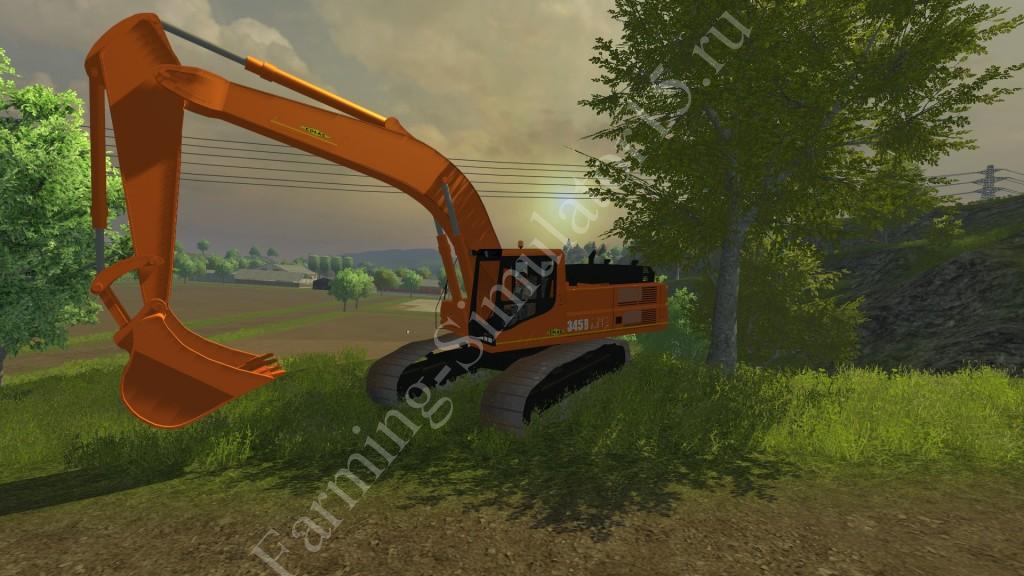 Мод экскаватора CAT 345B Colas v 2.1 Farming Simulator 2013, Farming Simulator 13