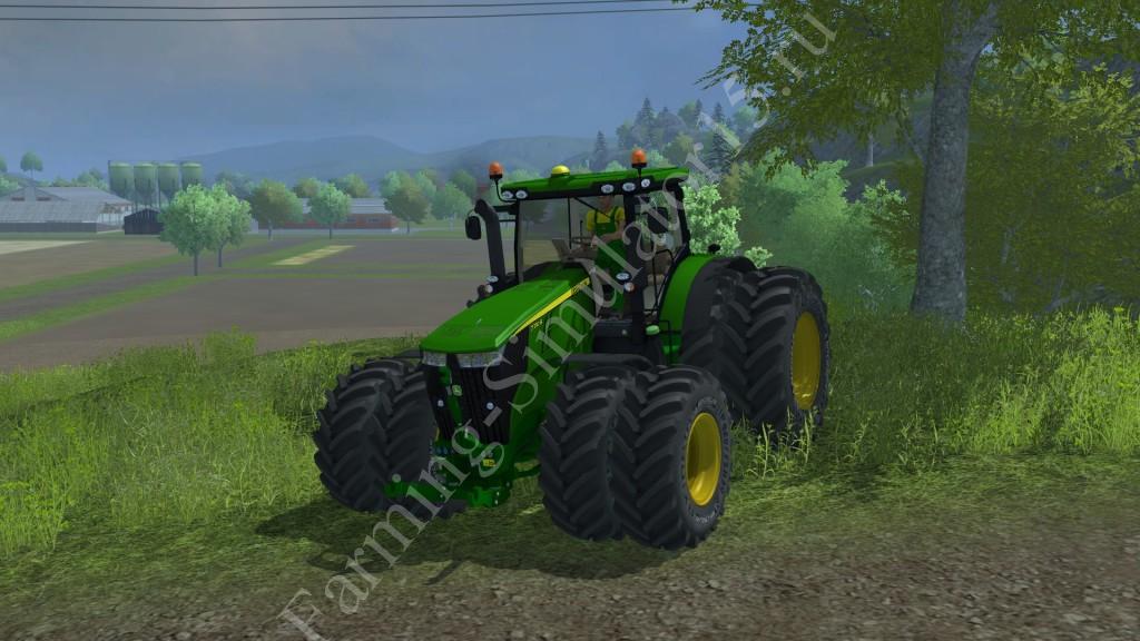 Мод трактора JohnDeere 7310R V2.1 DoubleWheels Farming Simulator 2013, Farming Simulator 13 