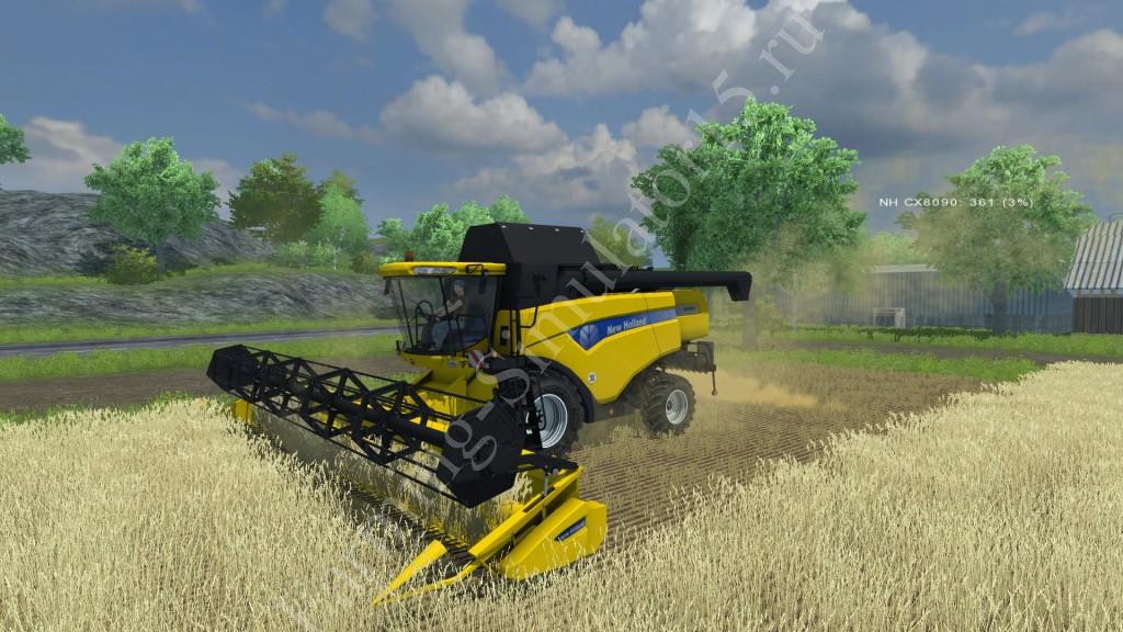 Мод комбайна New Holland CX 8090 v 2.0 Farming Simulator 2013, Farming Simulator 13