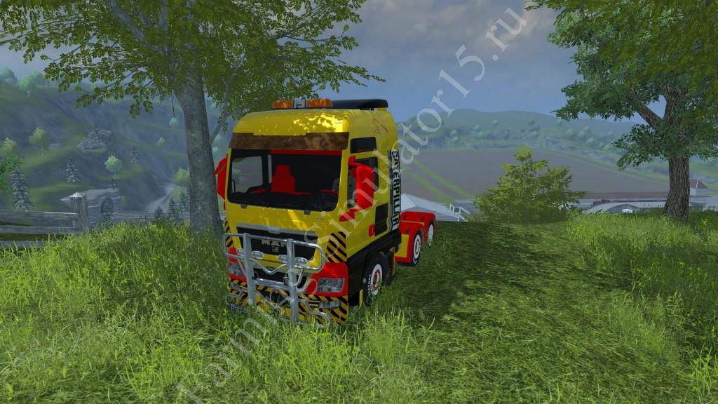 Мод грузовика MAN TGX v 2.1 Caterpillar Farming Simulator 2013, Farming Simulator 13