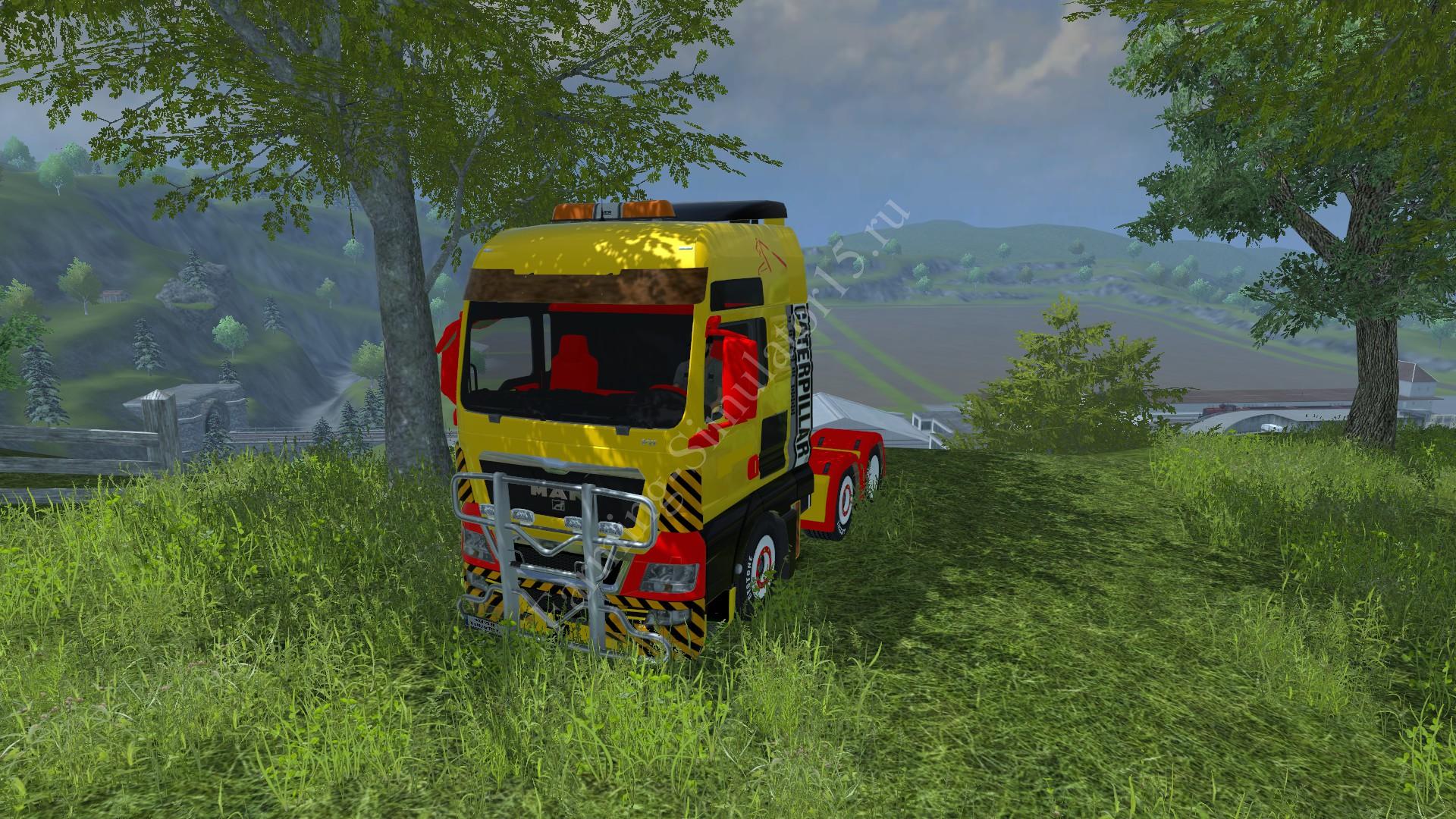 Мод грузовика MAN TGX v 2.1 Caterpillar Farming Simulator 2013, Farming Simulator 13