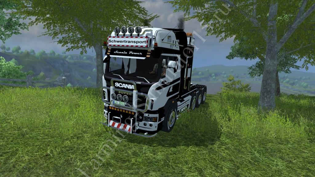 Мод грузовика SCANIA R 560 heavy duty v 2.0 Weißgrau Farming Simulator 2013, Farming Simulator 13