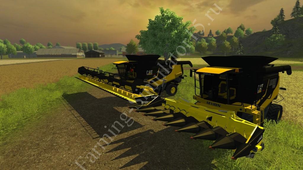 Мод комбайна Cat Lexion 760 Farming Simulator 2013, Farming Simulator 13