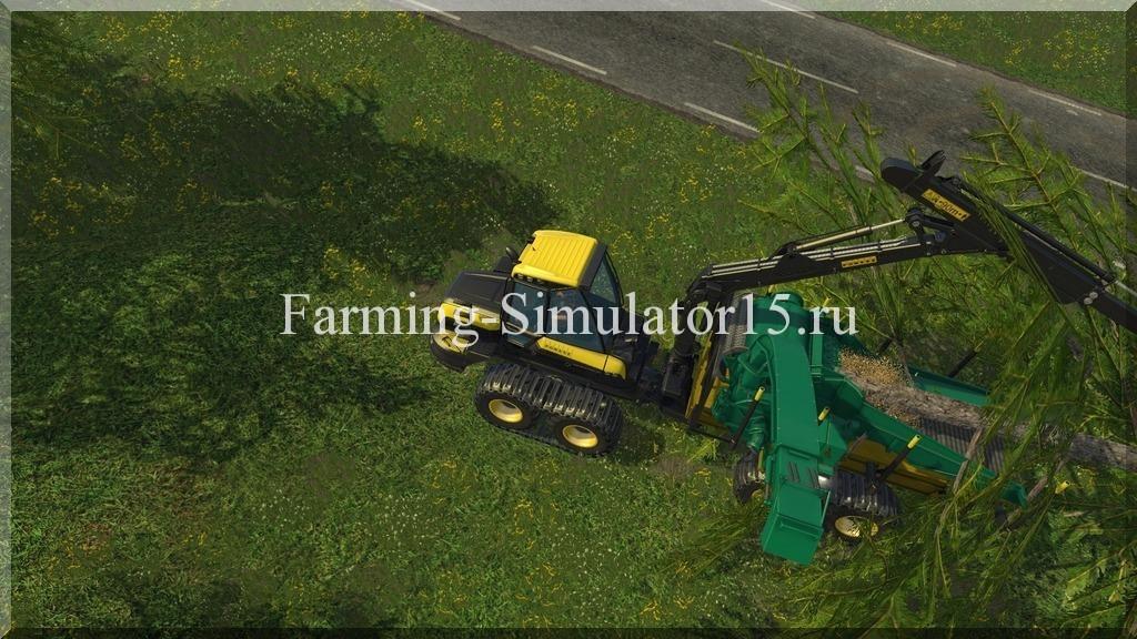 Мод щепо-дробилки Ponsse Buffalo Hackschnitzler v 1.1 Farming Simulator 15, 2015