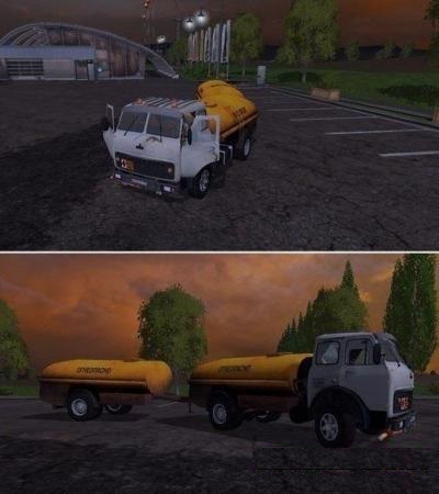 Мод грузовика МАЗ MAZ 500 and Trailer v2.0 Farming Simulator 15