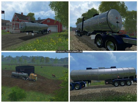 Мод бочка для удобрений US FERTILIZER TRAILER V1 Farming Simulator 15