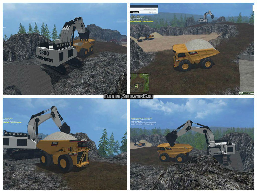 Мод экскаватор Liebherr 9800 v 0.1 Beta Farming Simulator 2015