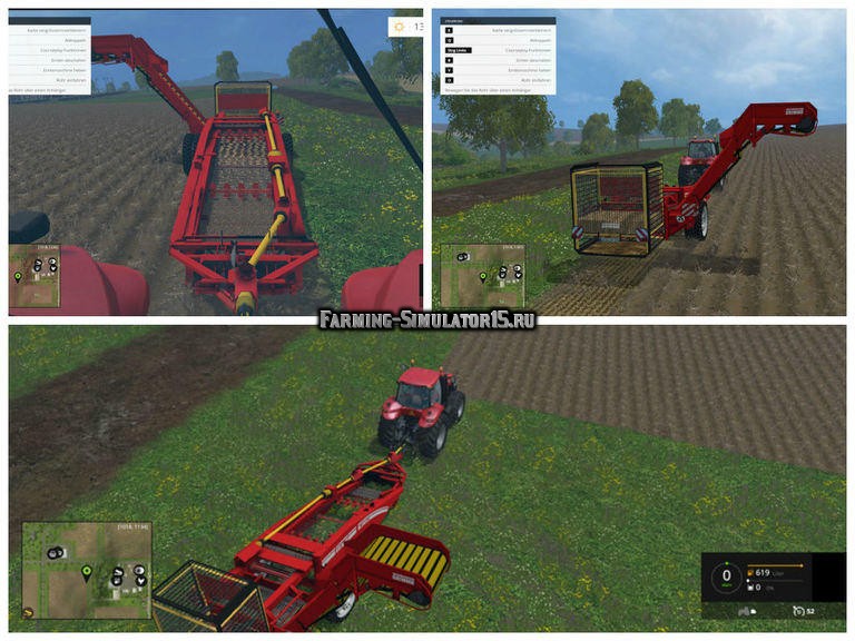 Мод комбайн Grimme GT 170 Bunker v 1.0 Farming Simulator 15