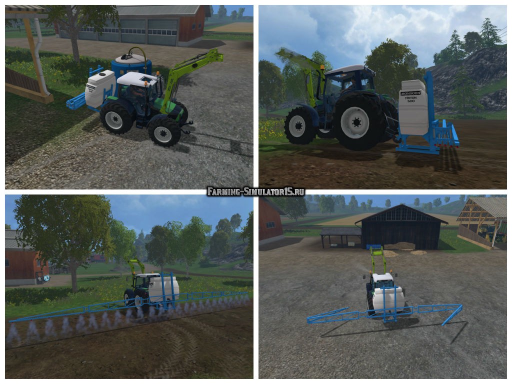 Мод опрыскиватель Monsoon Triton 500 v 1.1 Farming Simualtor 2015