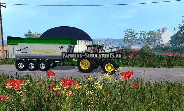 Мод прицеп Ravizza Millenium 7200 livrea JD0 Farming Simulator 15