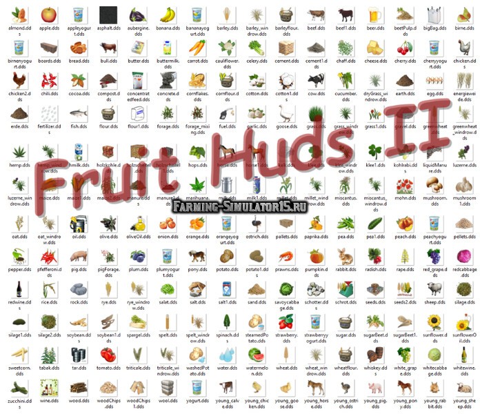 Мод иконки Individual Hud Files V 2.0 Farming Simualator 15