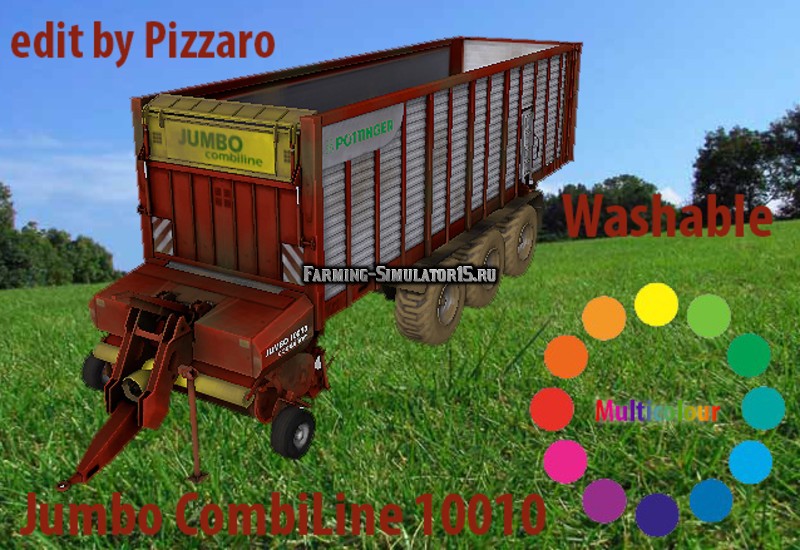 Мод прицеп Pottinger JUMBO 10010 CombiLine v 2.0 Farming Simulator 15