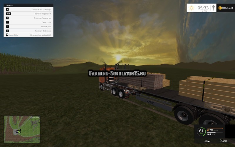 Мод прицеп Fliegl Universal Semitrailer autoload v 1.2 Farming Simulator 2015
