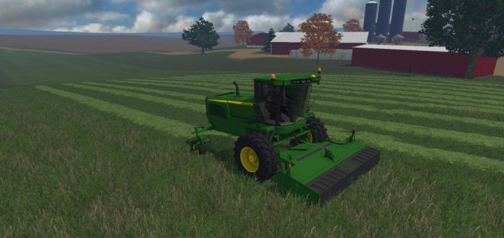 Мод FS15 JOHN DEERE W260 WITH 995 ROTARY CUTTER V1 Farming Simulator 15