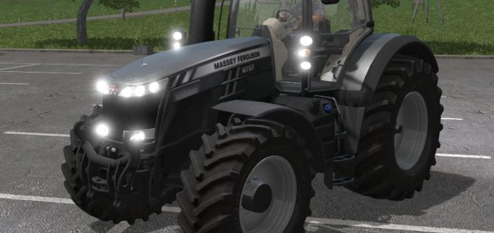 Мод трактор FS17 MASSEY FERGUSON 8737 BLACK EDITION V1 Farming Simulator 17