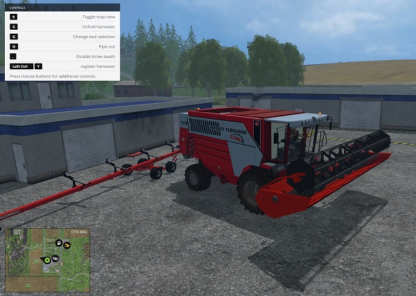 Мод комбайн Massey Ferguson Cerea 7278 Farming Simulator 15