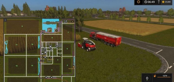 Мод карта Canadian National Map Farming Simulator 17