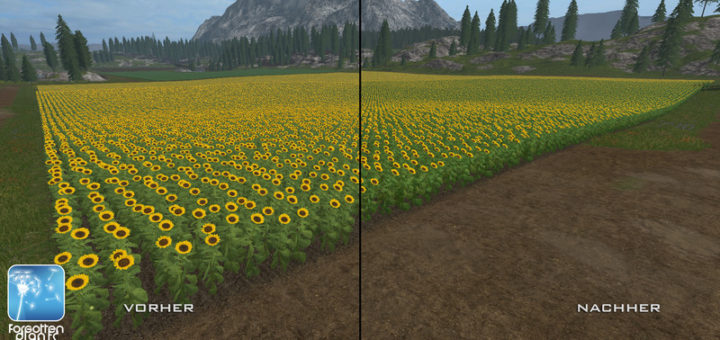 Текстуры Forgotten Plants Sunflowers V 1.1 Farming Simulator 17