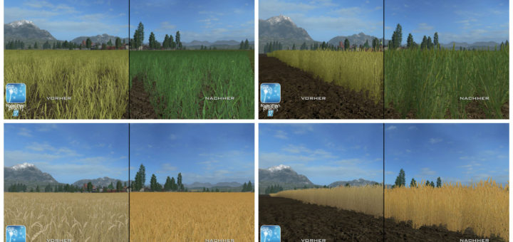 Текстуры Пшеницы/Ячменя Forgotten Plants Wheat / Barley v 1.0 Farming Simulator 17