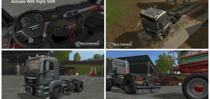 Мод тягач MAN TGS 18.480 v 1.4 Farming Simulator 17