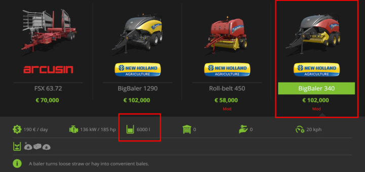 Мод тюкопрессы New Holland Baler Pack (Fill level) V 1 Farming Simulator 17