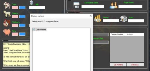 SimpleSaveGame Editor V 1.0 Farming Simulator 2017