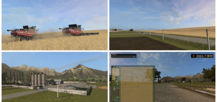 Мод карта FS17 U.S. HILL V 1.0.2 Farming Simulator 17