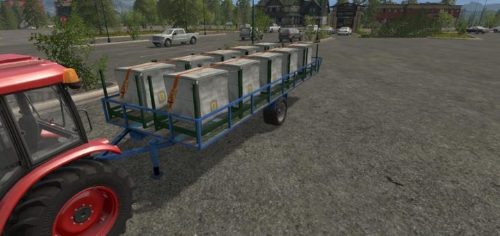 Мод transport trailer bales, pallets and wood V 0,5 beta Farming Simulator 17