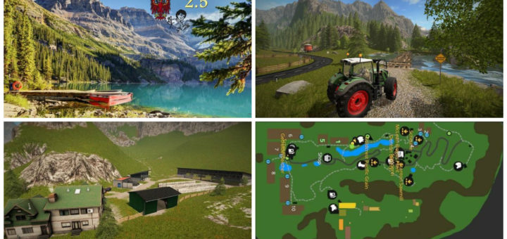 Мод карта Goldcrest Mountains V 2.5 Farming Simulator 17