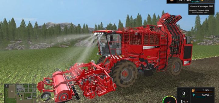 Мод комбайн Holmer TerraDos T4-30 v 2.0 Farming Simulator 2017
