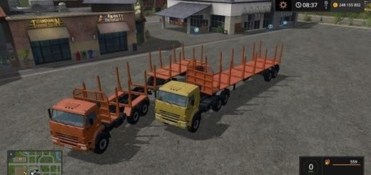 Мод Камаз 43118 / 44108 + ПСВ-10-21 / 14 Wood Auto v 1.0.0.0 Фермер Симулятор 2017