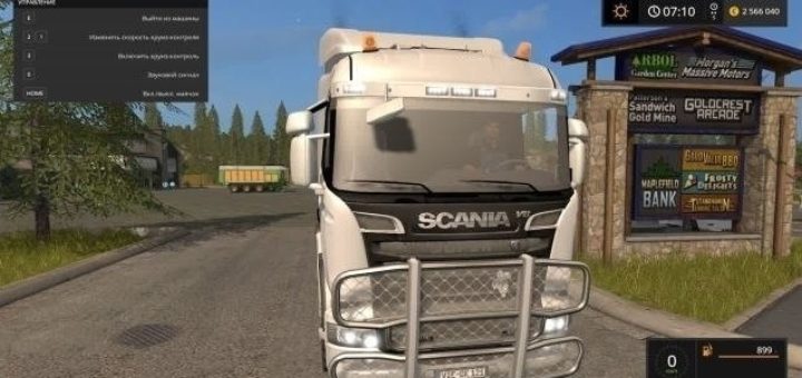 Мод тягач Scania R730 Streamliner v 1.6.1 Farming Simulator 17