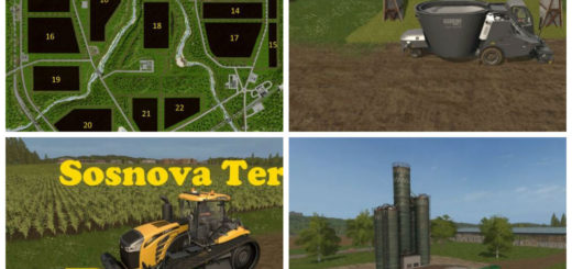 Мод карта Sosnova Terra v 1.2 Farming Simulator 17