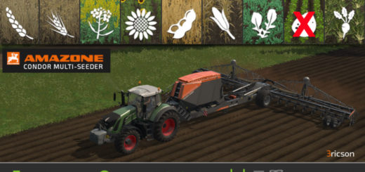 Мод сеялка Amazone Condor Multi Seeder v 1.2 Farming Simulator 2017