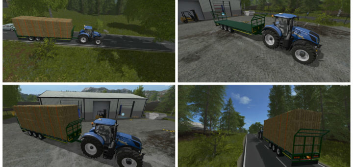 Мод прицеп Broughan 36 Foot Bale v 1.0 Farming Simulator 17