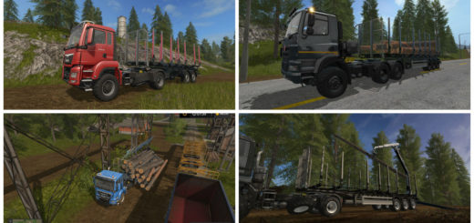 Мод прицеп FLIEGL Timberkipper Wood-Trailer v 1.3 Farming Simulator 2017