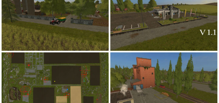 Мод карта Big Hills Map 17 v 1.1 Farming Simulator 2017