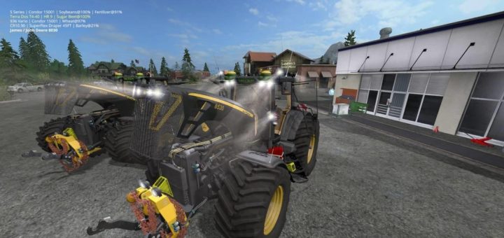 Мод трактор John Deere 8530 Black Shadow Pack v 2.1 Farming Simulator 17