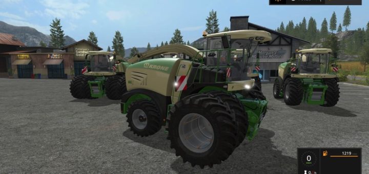 Мод комбайны Krone BiGX 480 - 630 V 1.1.0.0 Farming Simulator 17