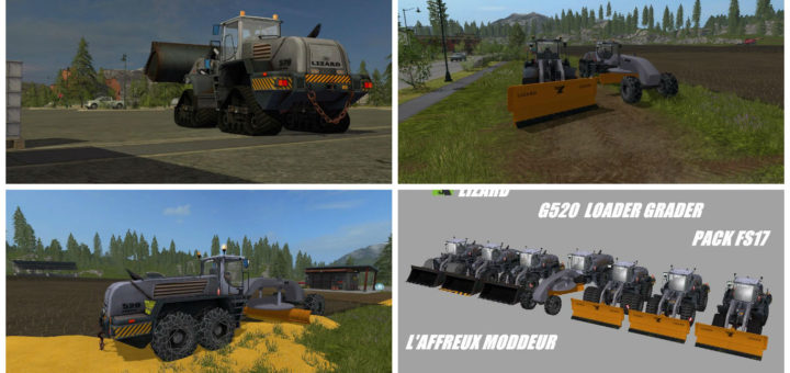 Мод Lizard G520 Loader Grader Pack v 1.0 Farming Simulator 17