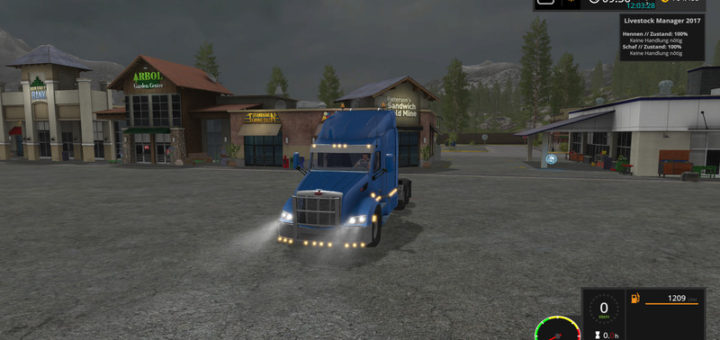 Мод тягач Peterbilt 579 v 2.0 Farming Simulator 17