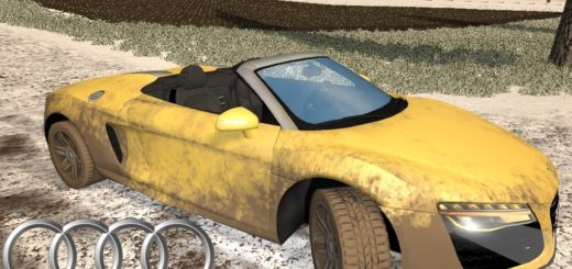 Мод авто Audi R8 V10 Spyder v1.0 Farming Simulator 2017