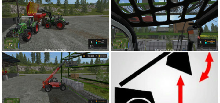 Мод скрипт Frontloader Display V 1.1 Farming Simulator 2017
