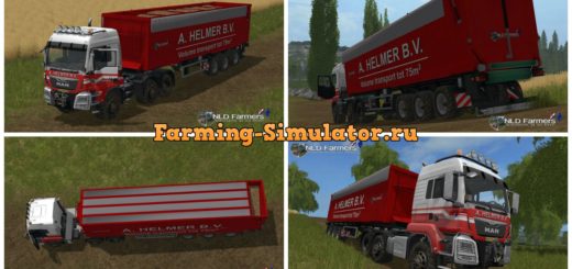 Мод грузовик MAN A Helmer B.V. 75m3 v 2.3 Farming Simulator 2017