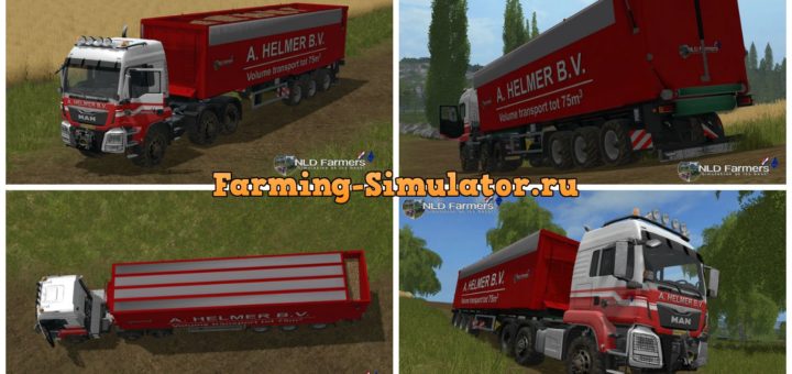 Мод грузовик MAN A Helmer B.V. 75m3 v 3.0 Farming Simulator 2017