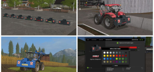 Мод противовес Homemade weight 3T v 1.0 Farming Simulator 17