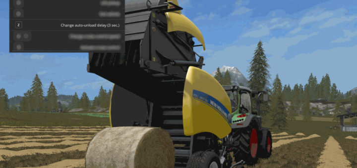Мод скрипт Automatic unload for round-balers v 1.0.2.21 Farming Simulator 2017